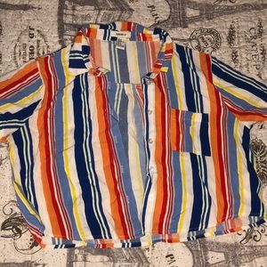 Forever 21 free flow button up crop top